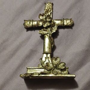 Silver Floral Cross